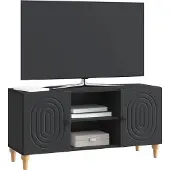 vidaXL TV-Schränk Schwarz 102 x 34,5 x 50 cm Holzwerkstoff