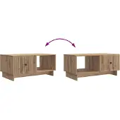 vidaXL Couchtisch Artisan-Eiche 90 x 50 x 40 cm Holzwerkstoff
