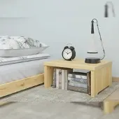 Erst-Holz Nachtkästchen niedriger Nachttisch ohne Schublade Kiefer massiv lackiert 90.20-K15