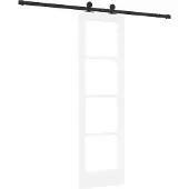 vidaXL Schiebetür ORKDAL Weiß und Schwarz 61 x 198,5 cm
