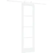 vidaXL Schiebetür ORKDAL Weiß 61 x 198,5 cm Massivholz Kiefer und Glas