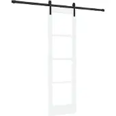vidaXL Schiebetür ORKDAL Weiß und Schwarz 61 x 198,5 cm