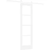 vidaXL Schiebetür ORKDAL Weiß 61 x 198,5 cm Massivholz Kiefer und Glas