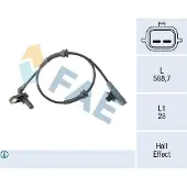 FAE ABS Sensor Raddrehzahl Hinten Links für NISSAN MICRA IV (K13) 78505