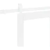 vidaXL Schiebetür ORKDAL Weiß 93 x 232 cm Massivholz Kiefer und Glas