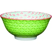 MIKASA ECMKCBOWL31SET - Set of Keramikschalen of mit geprägtem geometrischem Design.