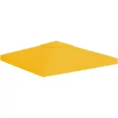 Syfax Pavillon-Dachplane mit Kaminabzug 310 g/m² 3x3 m Gelb