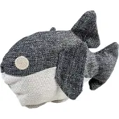 Laroy Duvo+ Hundespielzeug Eco Plüsch Fisch Fugu grau, Maße: 19 x 13 x 8 cm