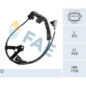 FAE ABS Sensor Raddrehzahl Vorne Rechts für TOYOTA COROLLA Liftback (E11) 78578