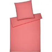 Elegante Halbleinen Bettwäsche Breezee wassermelone 155x220 cm + 80x80 cm