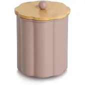 Zeller Vorratsdose mit Bambusdeckel, 1000 ml, Metall,, Eisen/Bambus, taupe, ca. Ø 12,2 x 16,5 cm