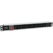 Equip 333319 Stromverteilereinheit (PDU) 6 AC-Ausgänge 1U Schwarz