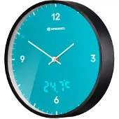 Bresser MyTime LEDsec Wanduhr 24 cm - Himmelblau