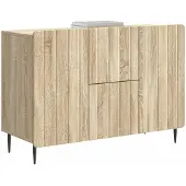 vidaXL Sideboard Sonoma-Eiche 89 x 34,5 x 62 cm Holzwerkstoff
