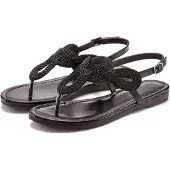 LASCANA Zehentrenner Sommerschuh, offener Schuh, schwarz Größe 35