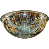 Moravia Halbkugelspiegel für den Innenbereich, Blickwinkel 360 Grad, aus Acrylglas, Spiegeldurchm. 900 mm, max. Beobachterabstand 5 m