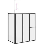 Syfax Duschwand Weiß 120 x 70 x 137 cm Aluminium