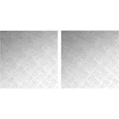 vidaXL Treppe Tritt 2 stk. 50 x 50 cm Silber Aluminium Quadratisch