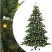 Syfax Künstlicher klappbarer Weihnachtsbaum Grün 240 cm PVC und Stahl