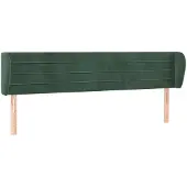 Syfax Kopfteil mit Ohren Dunkelgrün 163x23x78/88 cm Samt