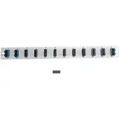 EFB Elektronik Bestückte Frontblende mit 12 x SC Duplex Kupplung OS2 vertikal, grau Hersteller: (SB-FP-12SC-D-V-OS2)