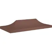 Prolenta Maison Exclusive - Partyzelt-Dach 6x3 m Braun 270 g/m²