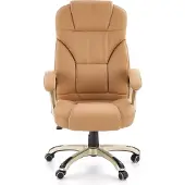 Halmar Bürostuhl DESMOND beige mit TILT-Mechanismus, Armlehnen und gummibeschichteten Rädern, 67x70x112 cm