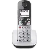 Panasonic KX-TGE510GS, DECT-Telefon, Kabelloses Mobilteil, Freisprecheinrichtung, 150 Eintragungen, Anrufer-Identifikation, Schwarz, Silber