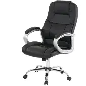 MCW Profi-Bürostuhl Chicago XXL Chefsessel Drehstuhl Us-Version, 150kg belastbar, Kunstleder schwarz