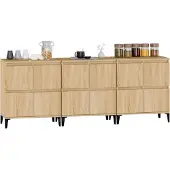 vidaXL Sideboards 3 Stk. Sonoma-Eiche 60x35x70 cm Holzwerkstoff