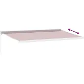 vidaXL Markise Manuell Weinrot 500x300 cm
