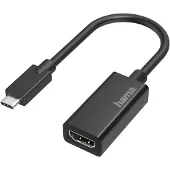 Hama 00200315, USB Typ-C, HDMI, Männlich, Weiblich, Gerade, Gerade