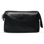 Benjamin Barber Black Leather Kulturtasche