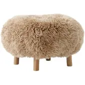 &tradition ATD1 Pouf, eiche geölt / sheepskin honey