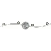 vidaXL Deckenstrahler mit Strahlern Nickel 61 x 10 x 12,5 cm Metall