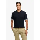 Superdry für Herren. M1110458A Poloshirt Textur navy (M), Lässig, Baumwolle, Kurzarm, Marine