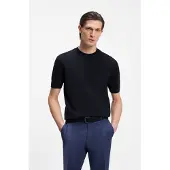 BOSS Kurzarmpullover "Umauro" aus Merinowolle, regular fit