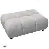 KAWOLA Polsterhocker VIVIEN Hockerbank Velvet silber