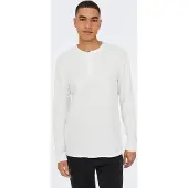 Only & Sons Langarmshirt "ONSTOBIE REG LS HENLEY TEE NOOS" Baumwollmischung, regular fit