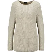 Goldner Strickpullover "Baumwollpullover mit Patentgrobstrick" Ohne