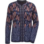 Goldner Strickjacke "Langarm Jacquardjacke, Paisley-Muster" Ohne