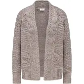 Goldner Strickjacke "Elegante Grobstrickjacke, Zopfmuster" Ohne
