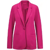 Goldner Jackenblazer "Kurzgröße Damenblazer mit Reverskragen und Paspeltaschen" mit formgebenden Teilungsnähte