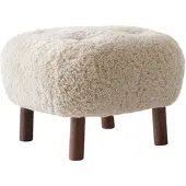 &tradition ATD1 Pouf, walnuss geölt / sheepskin moonlight
