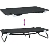 vidaXL Hundebett Schwarz 90 x 55 x 18 cm Stahl