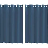 vidaXL Voile Vorhänge mit Ösen 2 Stk. Königsblau