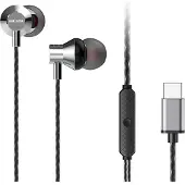 Aiwa ESTM-50USB-C, Kabelgebunden, 20 - 20000 Hz, Anrufe/Musik, 13 g, Kopfhörer, Silber