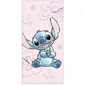 Herding Badetuch Disney Stitch, 75 x 150 cm, Blau/Rosa/Schwarz