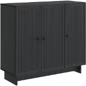 vidaXL Sideboard Schwarz 89 x 34,5 x 80 cm Holzwerkstoff
