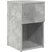 vidaXL Bettschrank Betongrau 29 x 31,5 x 49 cm Holzwerkstoff 8001103